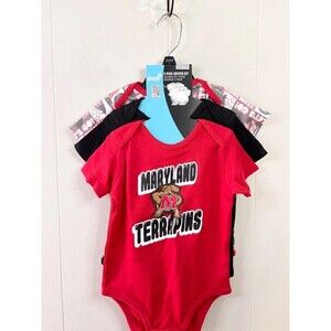 Red Maryland Terrapins Sunday Comics 3-Pack Bodysuit Set Outerstuff 24 mo new